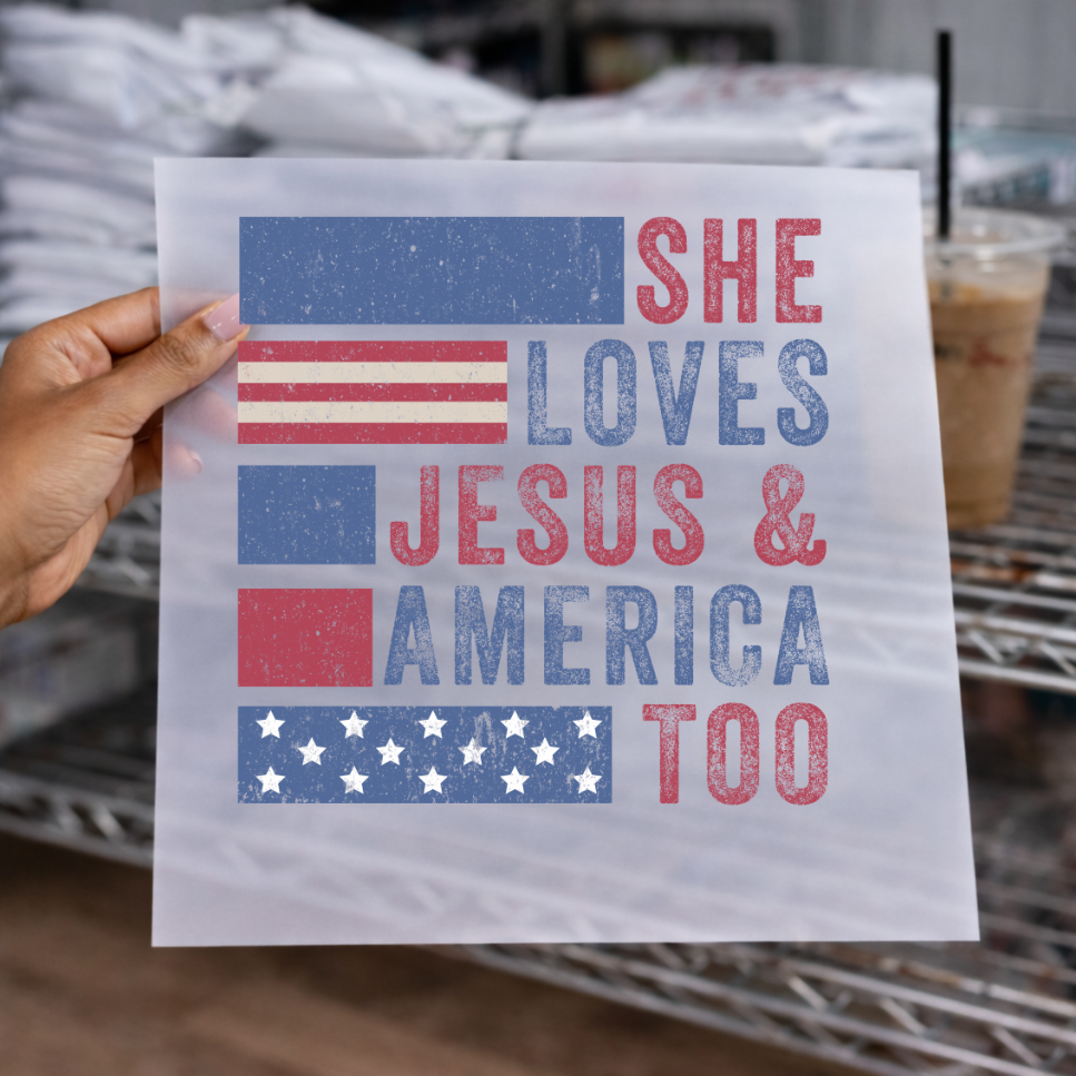 She Loves Jesus-DTF Transfer
