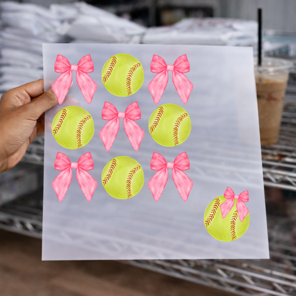 Softball Bow Collage-DTF Transfer