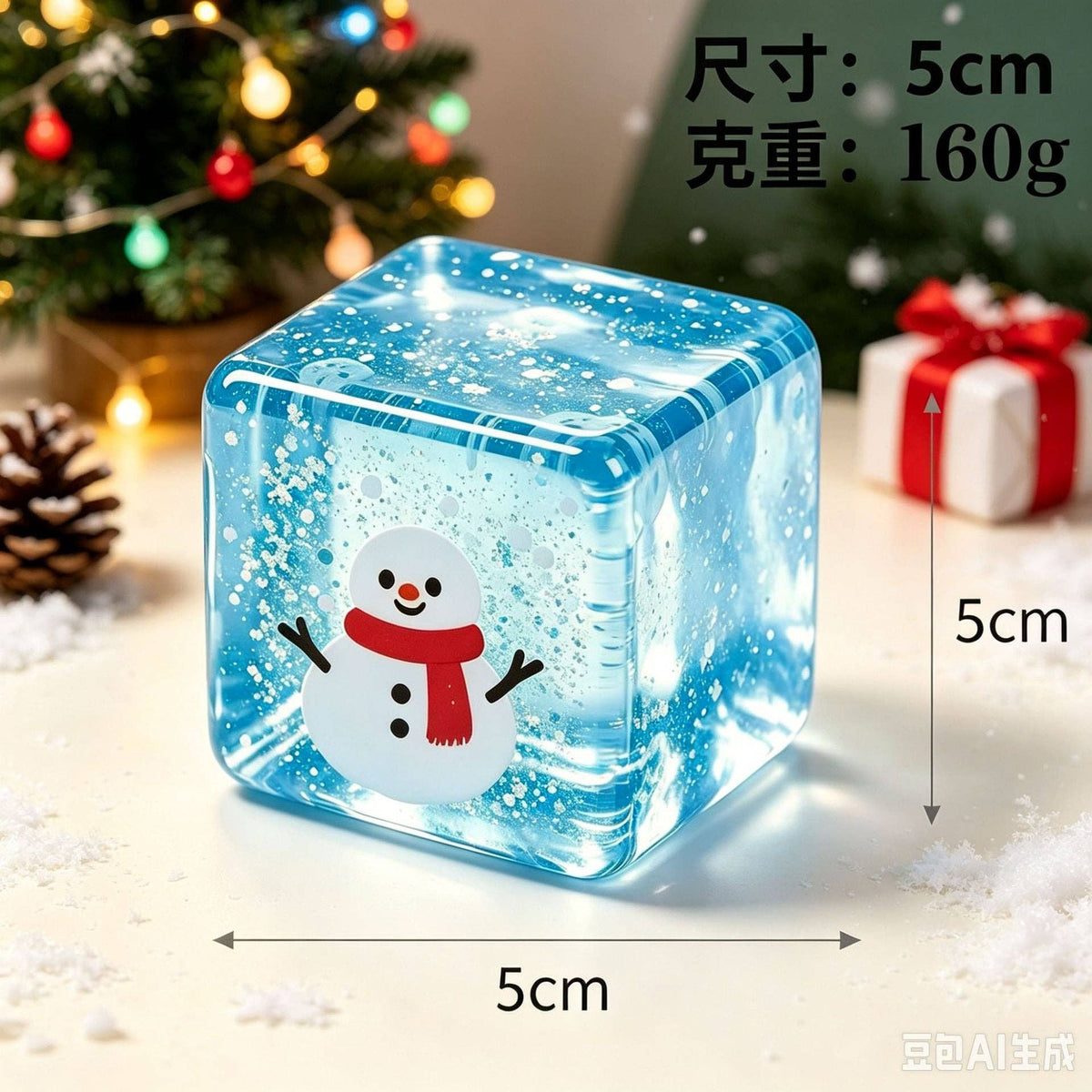Christmas Ice Cube Slow Rising Stress Relief Squeeze Toy