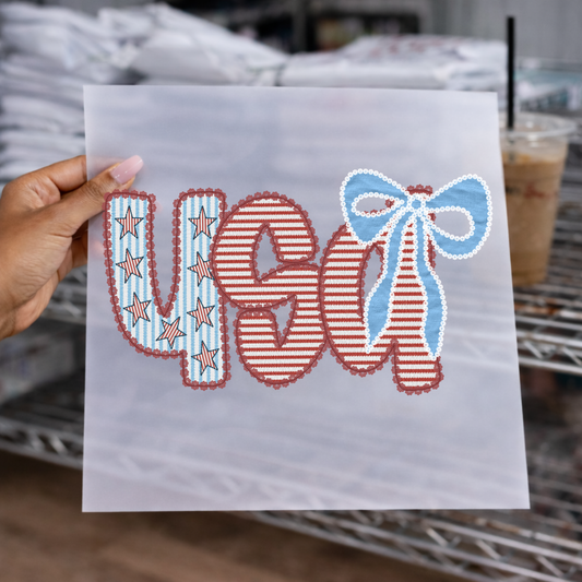 USA Seersucker-DTF Transfer