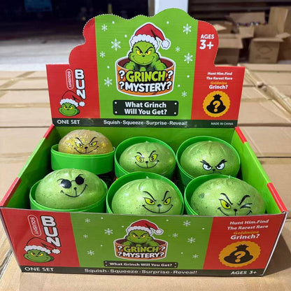 Christmas Green Monster with Steamer Stress Relief Fidget Toy