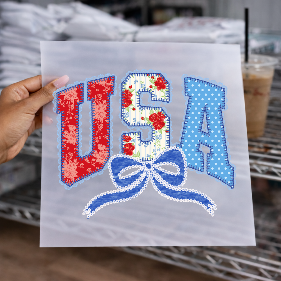 USA Lace-DTF Transfer