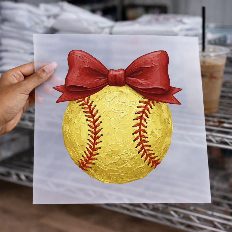 Softball Bow-DTF Transfer