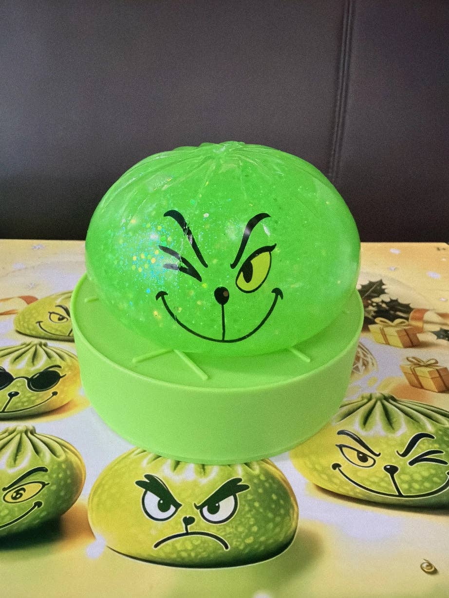 Christmas Green Monster with Steamer Stress Relief Fidget Toy