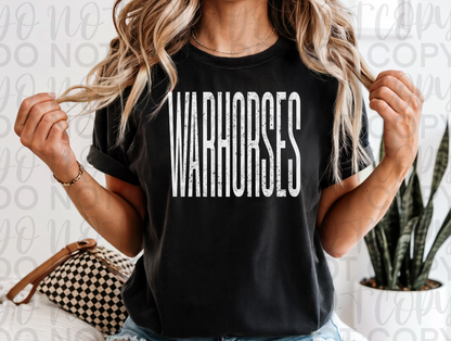 Warhorses Mascot Skinny Varsity Spirit Tee