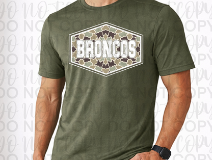 Camo Broncos Pride Spirit Tee