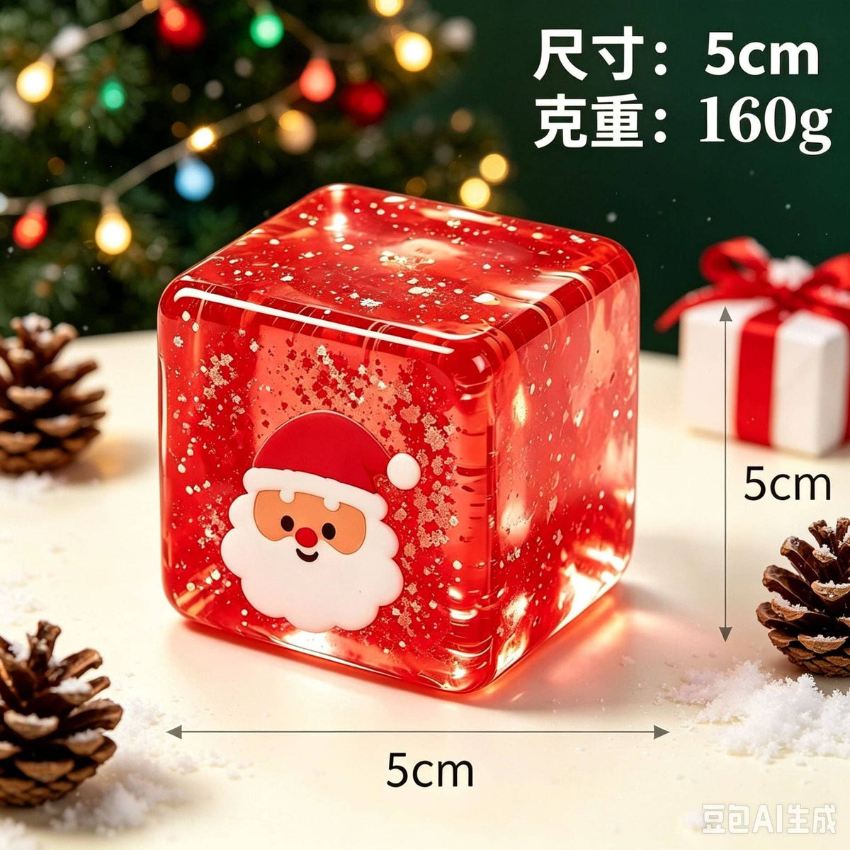 Christmas Ice Cube Slow Rising Stress Relief Squeeze Toy