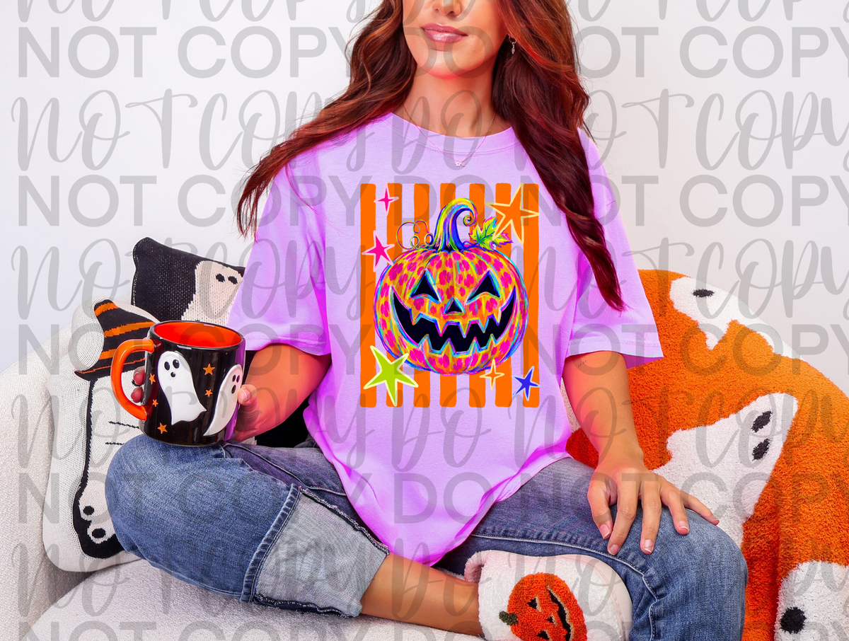 Halloween Pumpkin Leopard - DTF Transfer