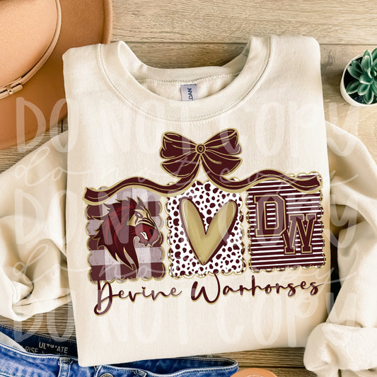 Devine Warhorses Bow Stamp Spirit Tee