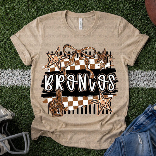 Broncos Game Day Checkered Spirit Tee