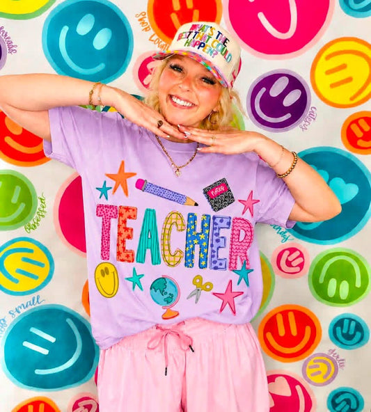 Colorful Teacher Graphic Tee