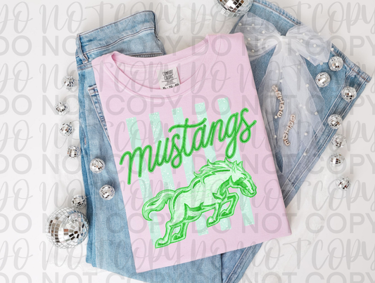 Mustangs Viral Stripes & Spirit Tee