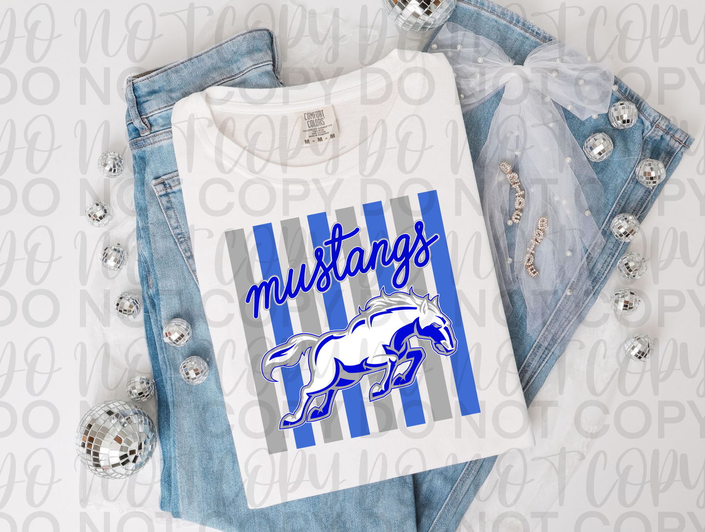 Mustangs Viral Stripes & Spirit Tee