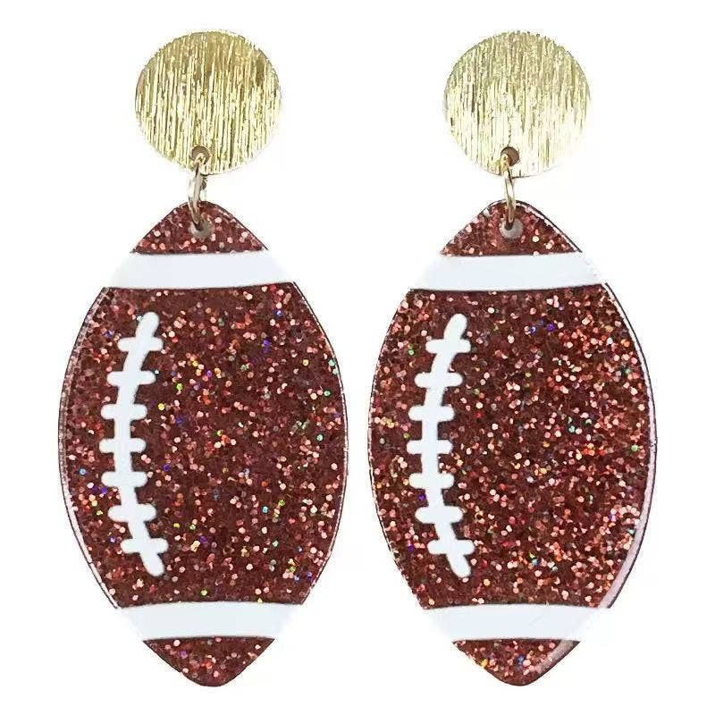 Football Glitter Earrings