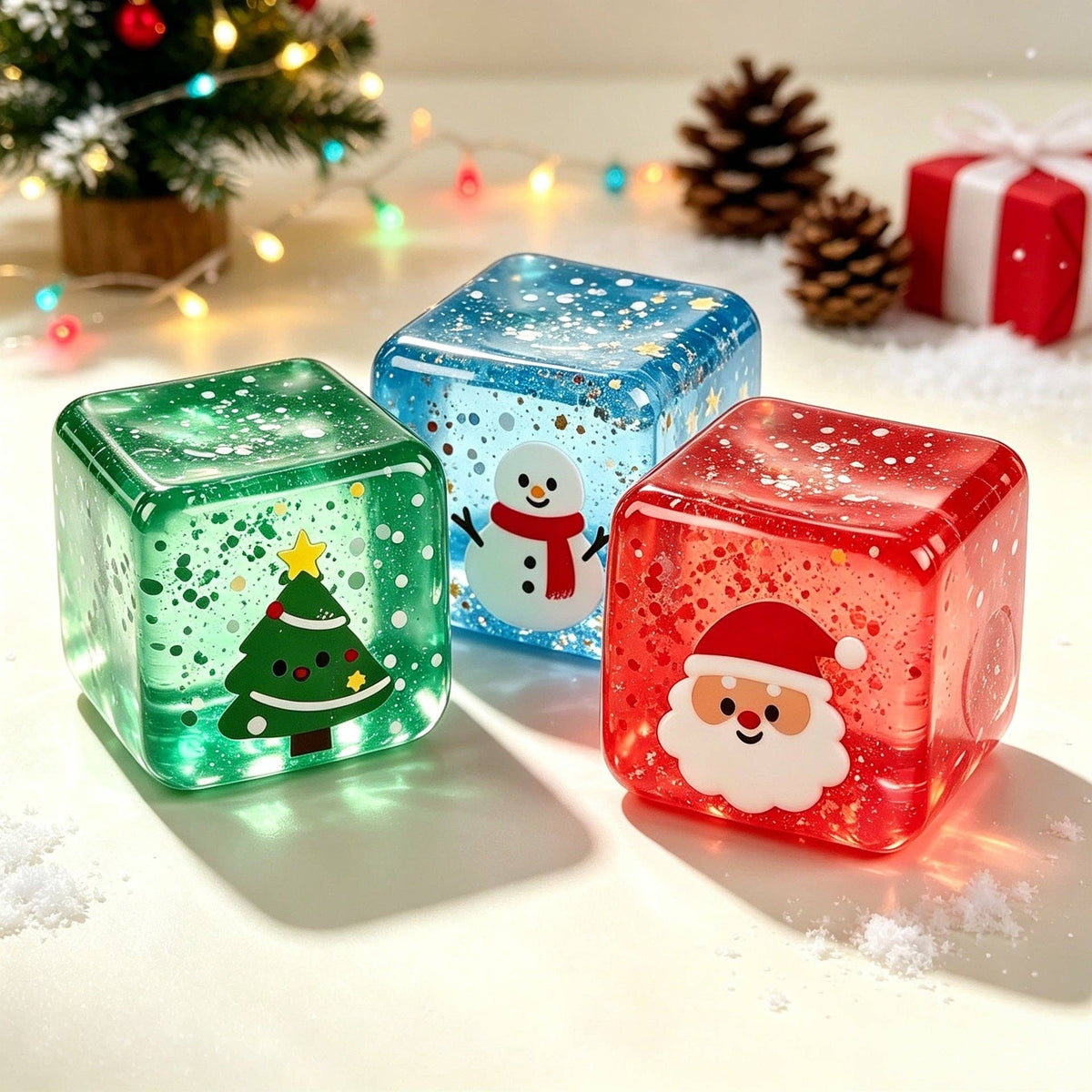 Christmas Ice Cube Slow Rising Stress Relief Squeeze Toy