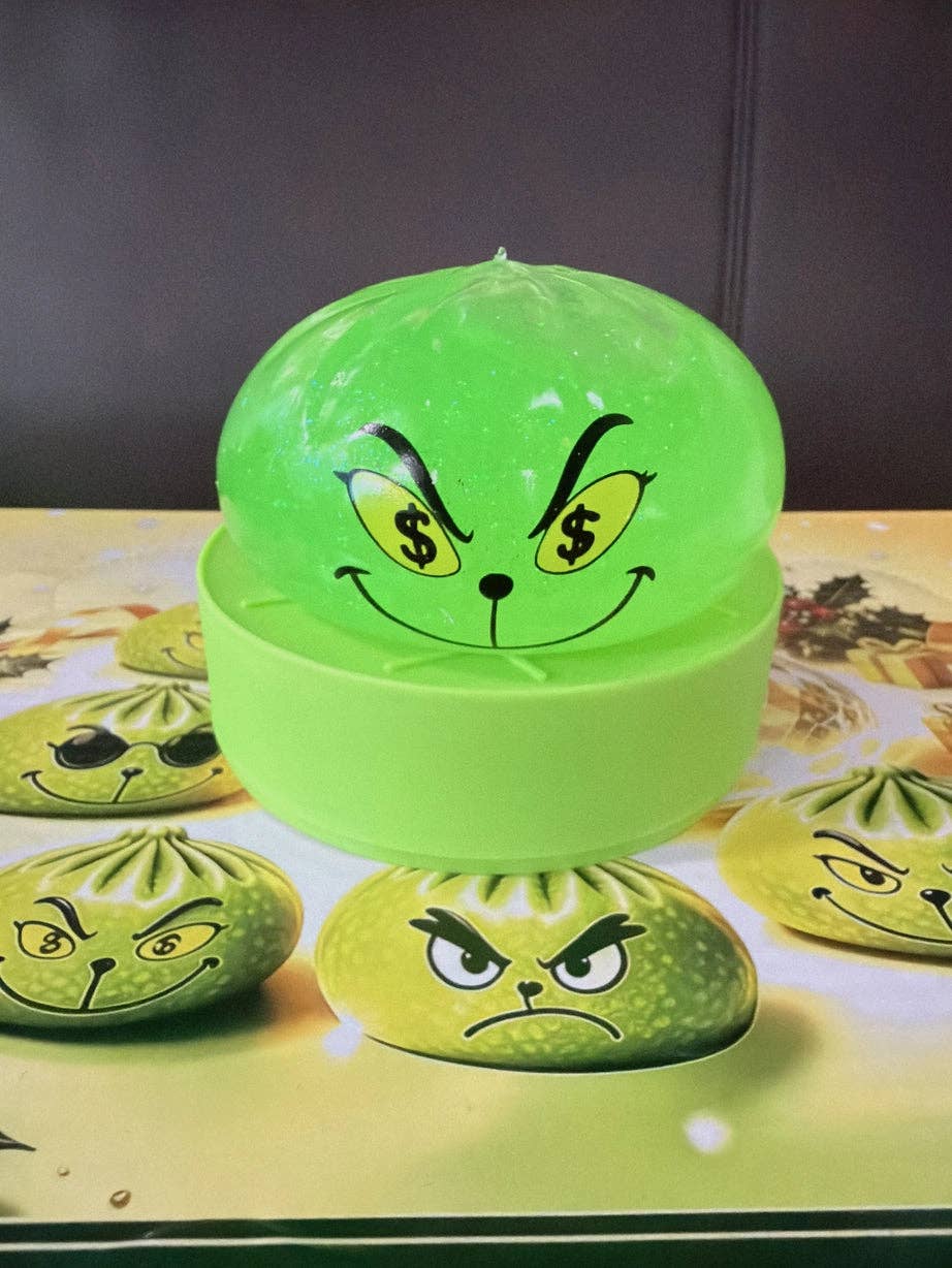 Christmas Green Monster with Steamer Stress Relief Fidget Toy