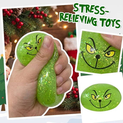 Christmas Green Monster with Steamer Stress Relief Fidget Toy